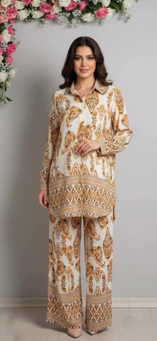 Two-piece printed co-ord set