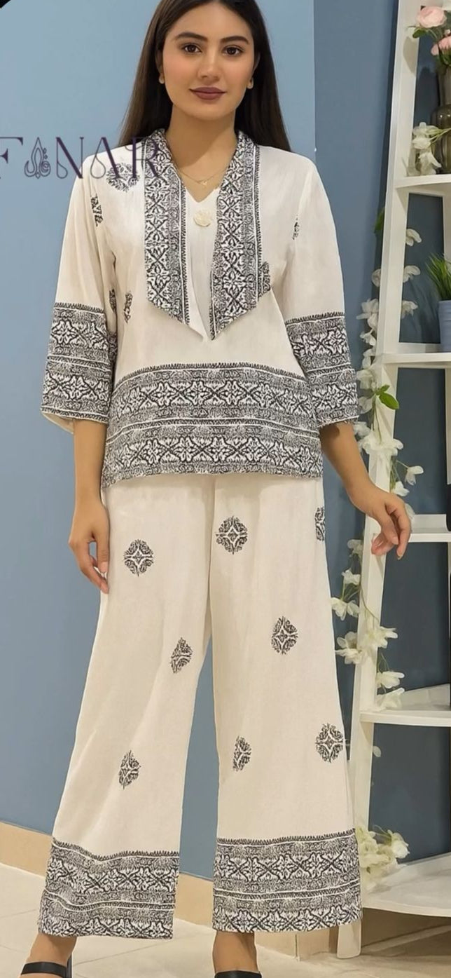 Elegant Printed Two-Piece Set