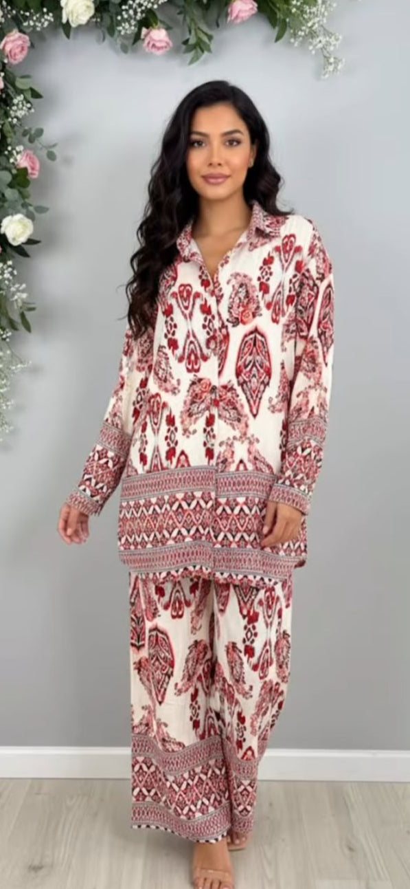 Two-piece printed co-ord set