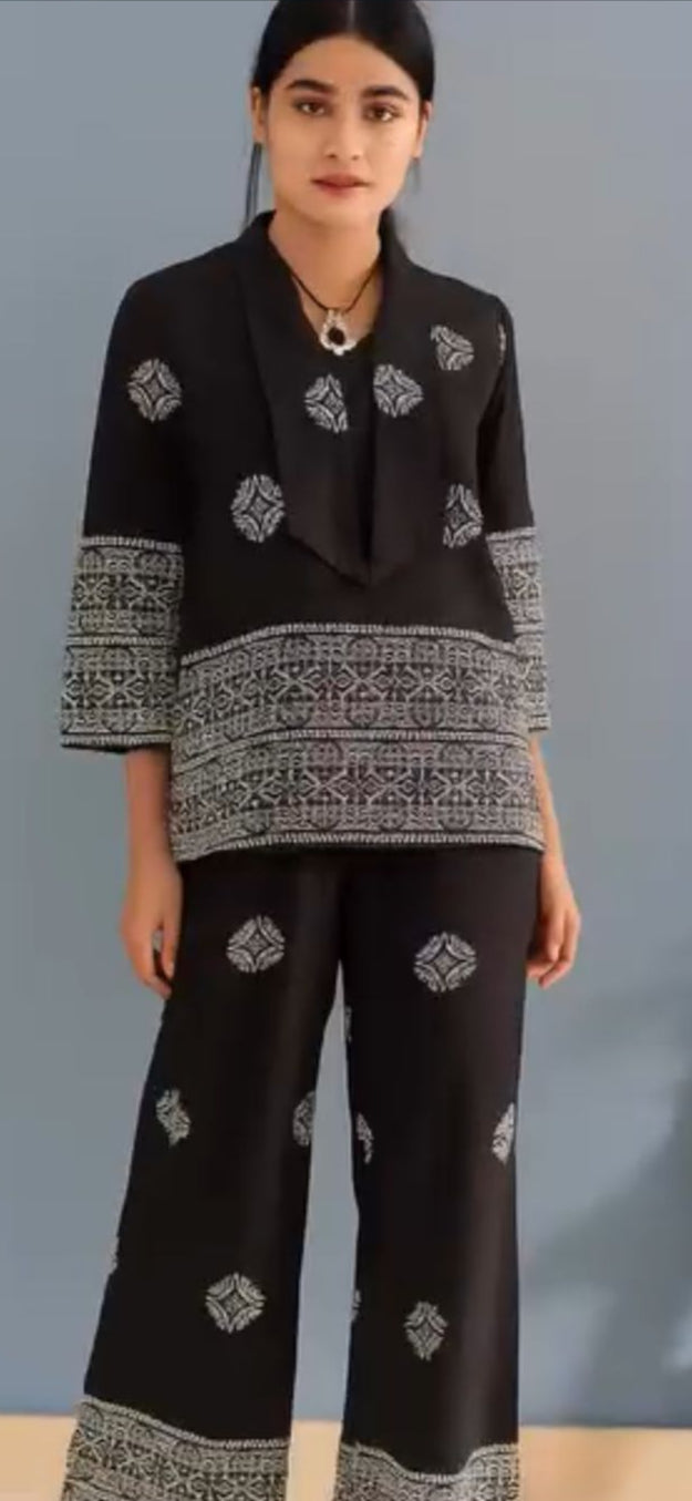Elegant Printed Two-Piece Set
