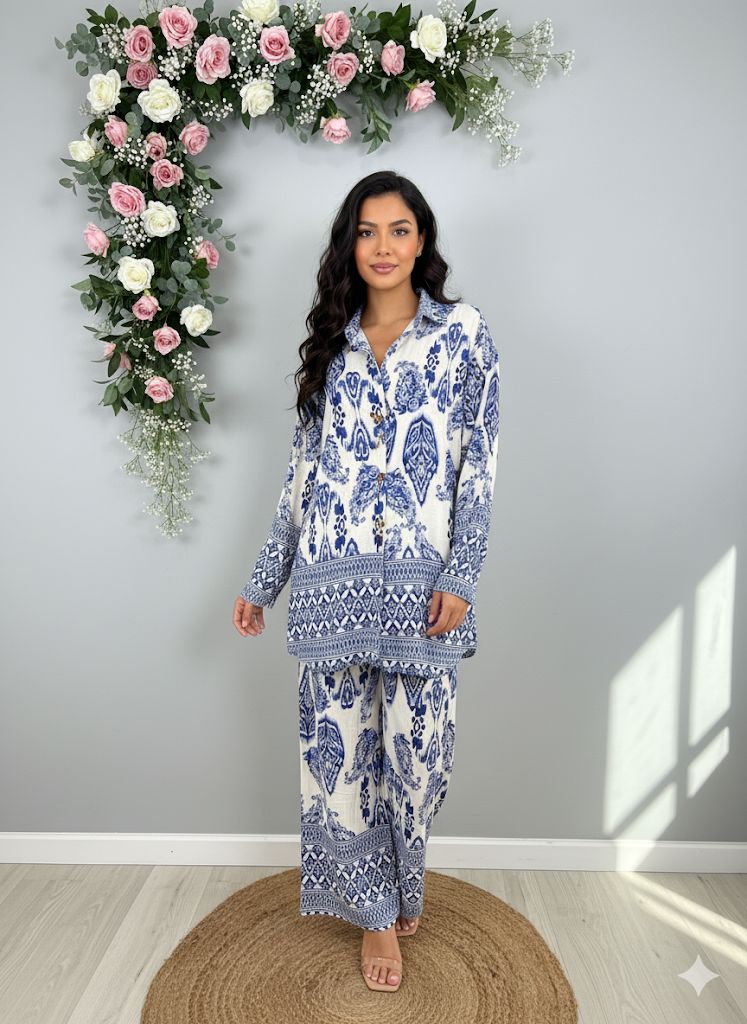 Two-piece printed co-ord set